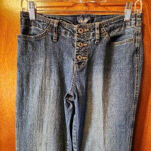 Women's Size 7 Angels Stretch Boot Cut Denim Blue Jeans